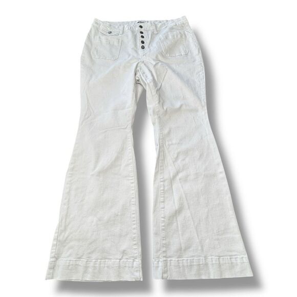 Judy Blue Jeans White Flare Fit Button Fly Stretch Denim JB88215 Women’s Sz 20W - Picture 2 of 14